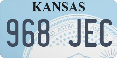 KS license plate 968JEC