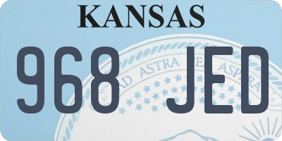 KS license plate 968JED