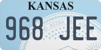 KS license plate 968JEE