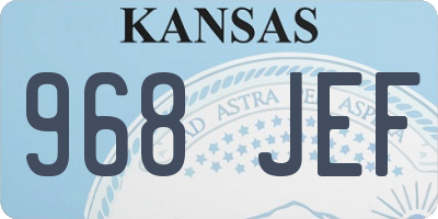 KS license plate 968JEF