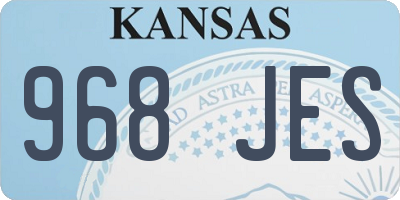 KS license plate 968JES