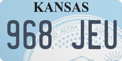 KS license plate 968JEU