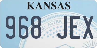 KS license plate 968JEX