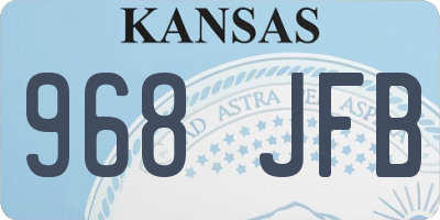 KS license plate 968JFB