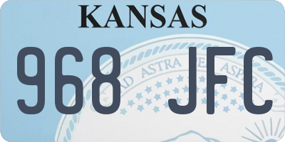 KS license plate 968JFC