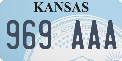 KS license plate 969AAA