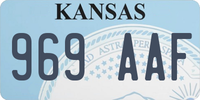 KS license plate 969AAF