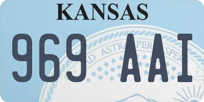 KS license plate 969AAI