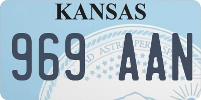 KS license plate 969AAN