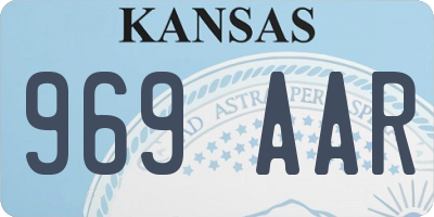 KS license plate 969AAR
