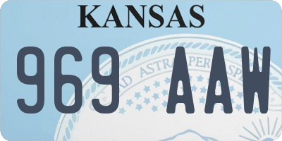 KS license plate 969AAW