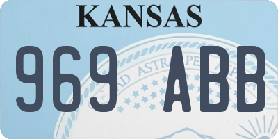 KS license plate 969ABB