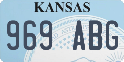 KS license plate 969ABG