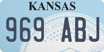 KS license plate 969ABJ