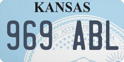 KS license plate 969ABL