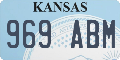 KS license plate 969ABM