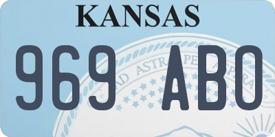 KS license plate 969ABO