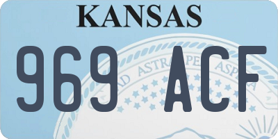 KS license plate 969ACF