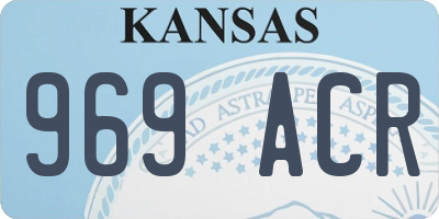 KS license plate 969ACR