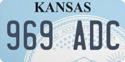 KS license plate 969ADC