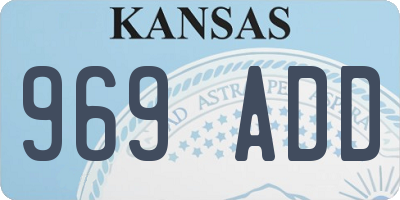 KS license plate 969ADD