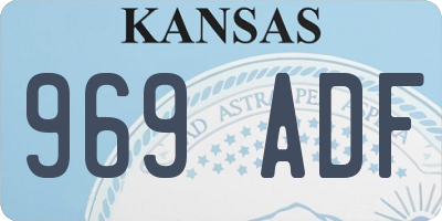 KS license plate 969ADF