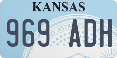 KS license plate 969ADH
