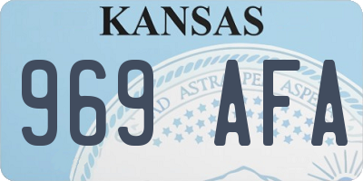KS license plate 969AFA