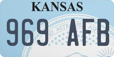 KS license plate 969AFB