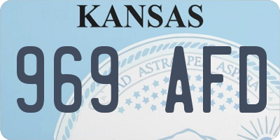 KS license plate 969AFD