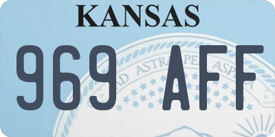 KS license plate 969AFF
