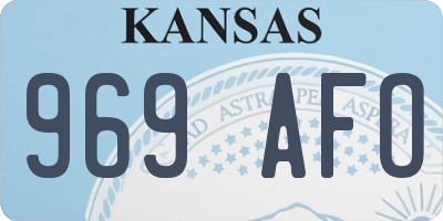 KS license plate 969AFO