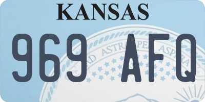 KS license plate 969AFQ