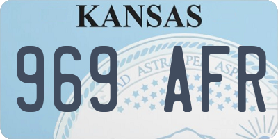 KS license plate 969AFR