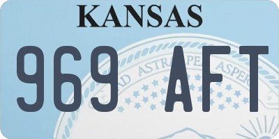 KS license plate 969AFT