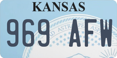 KS license plate 969AFW