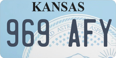KS license plate 969AFY
