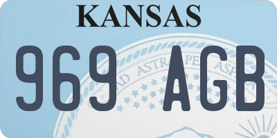 KS license plate 969AGB