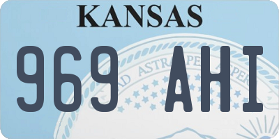 KS license plate 969AHI