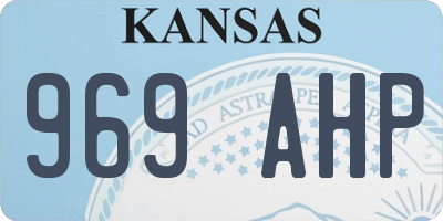 KS license plate 969AHP