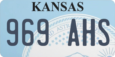 KS license plate 969AHS