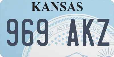 KS license plate 969AKZ