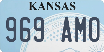 KS license plate 969AMO