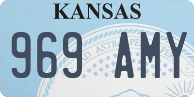KS license plate 969AMY