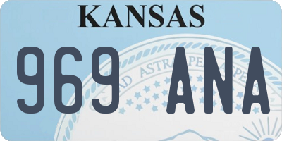 KS license plate 969ANA