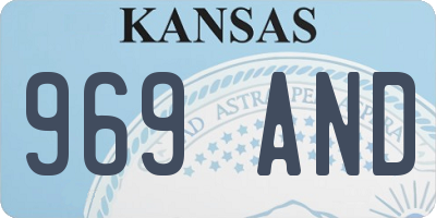 KS license plate 969AND