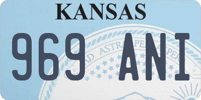 KS license plate 969ANI