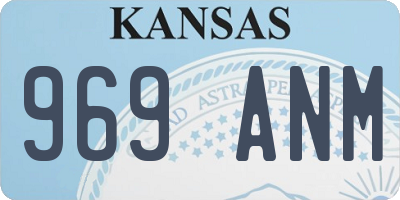 KS license plate 969ANM