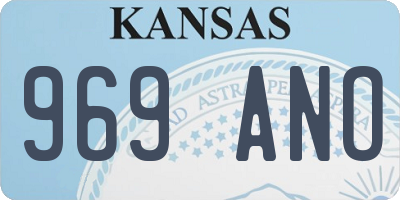 KS license plate 969ANO