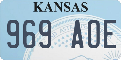 KS license plate 969AOE